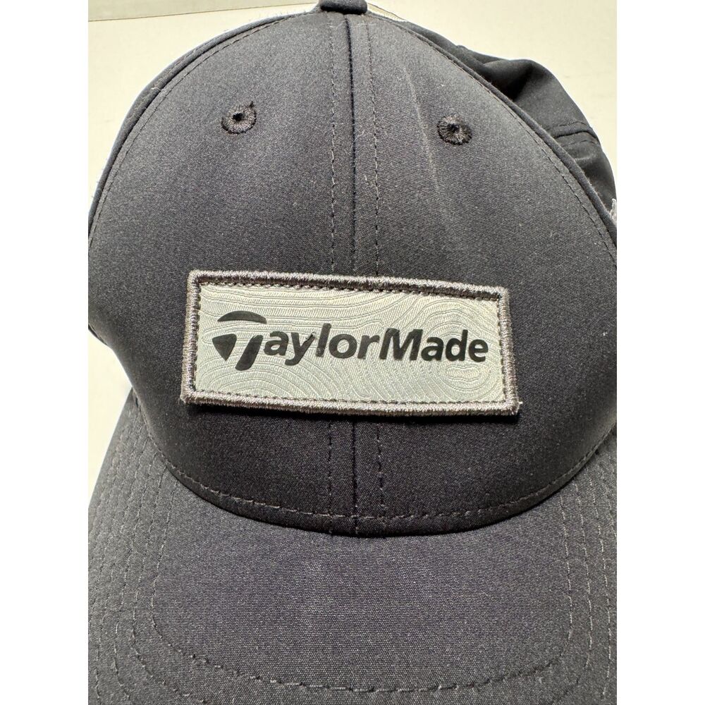 TaylorMade Ranchland Hills Golf Club Snapback Hat Cage Patch Black Cap One Size